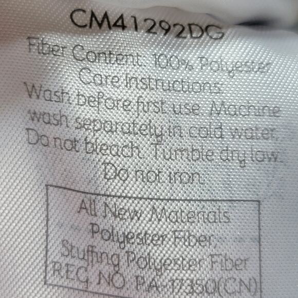 Le Bebe Favorite 11.5" X 11.5" Infant Security Blanket Grey Bear Father Theme - Picture 6 of 6